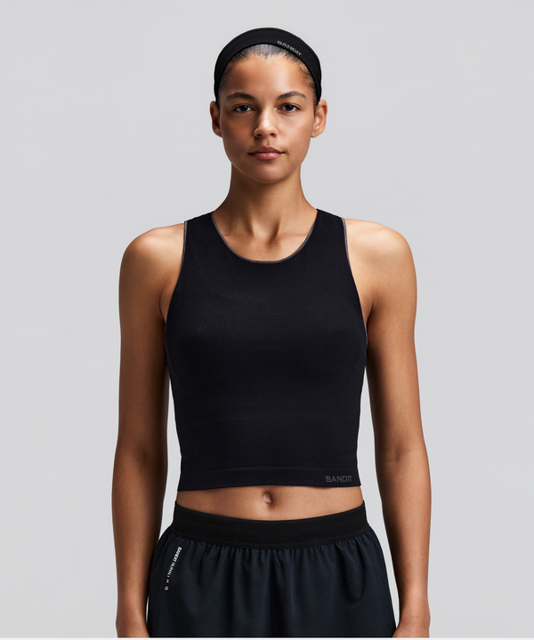 Women's StretchKnit™ Pop Stitch™ Run Tank - Black