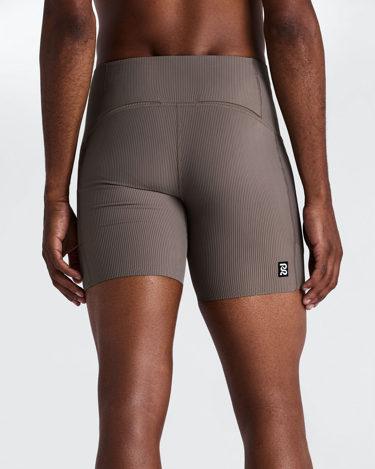 Bandit Men Striped Cadence Quarter Tights Concrete Taupe Cocoa Stripe 2