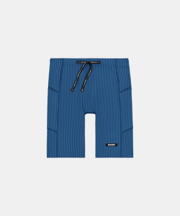 Men's Striped Cadence™ 7 Pocket Lined Half Tights - Ink Blue / Aegean