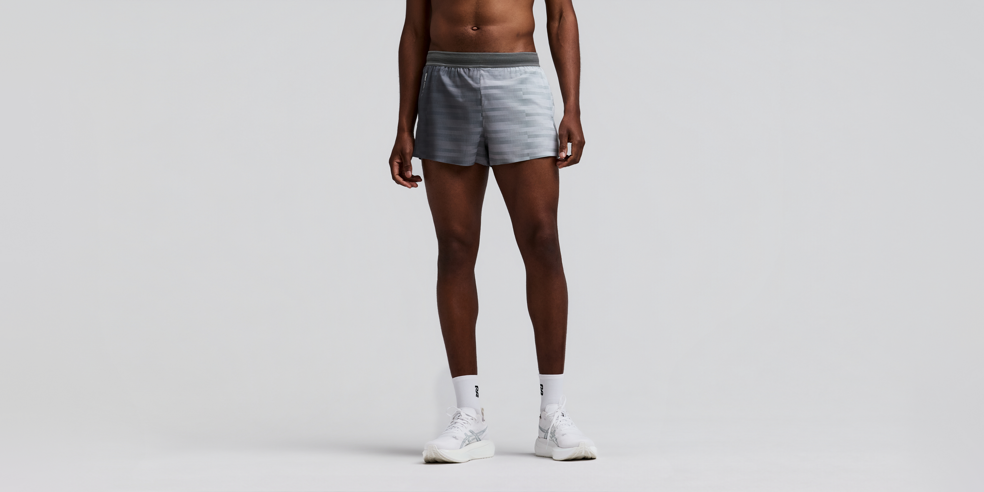 Men's CoolGrid™ 3" Split Short - Uneven Gradient - Plaster / Slate