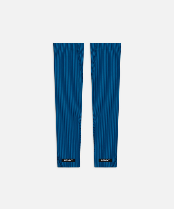 Striped Cadence™ Compression Sleeves - Ink Blue / Aegean
