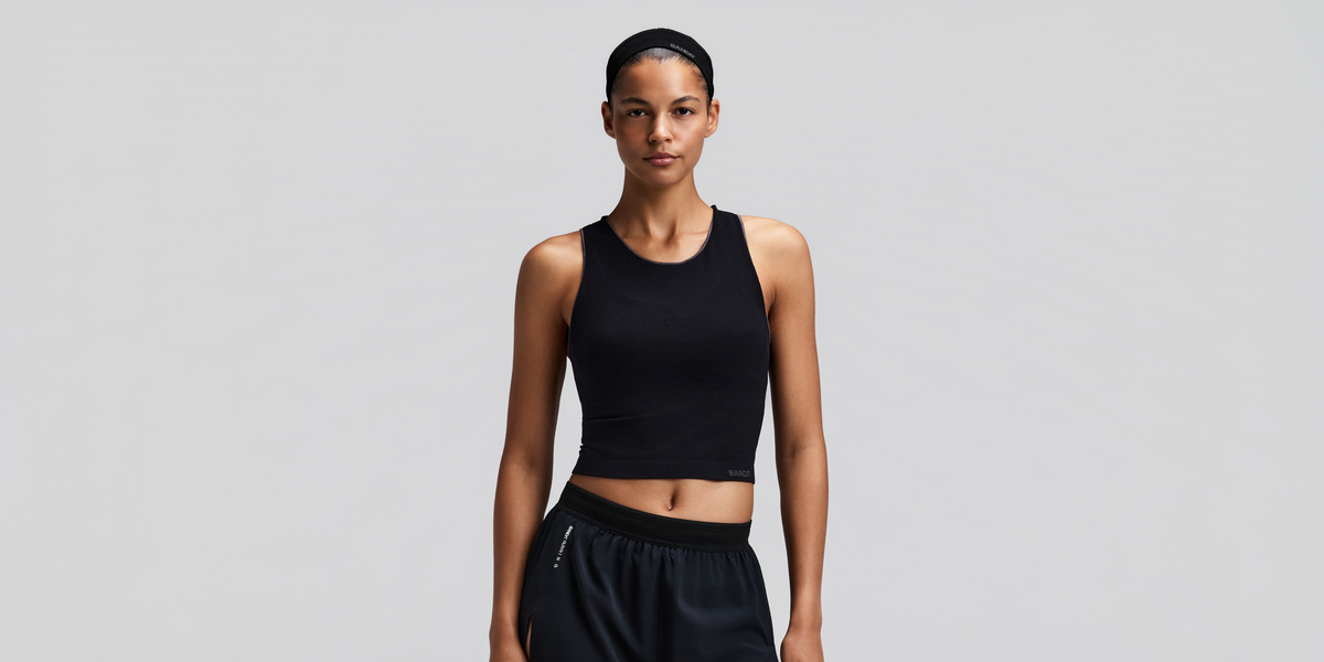 Women's StretchKnit™ Pop Stitch™ Run Tank - Black