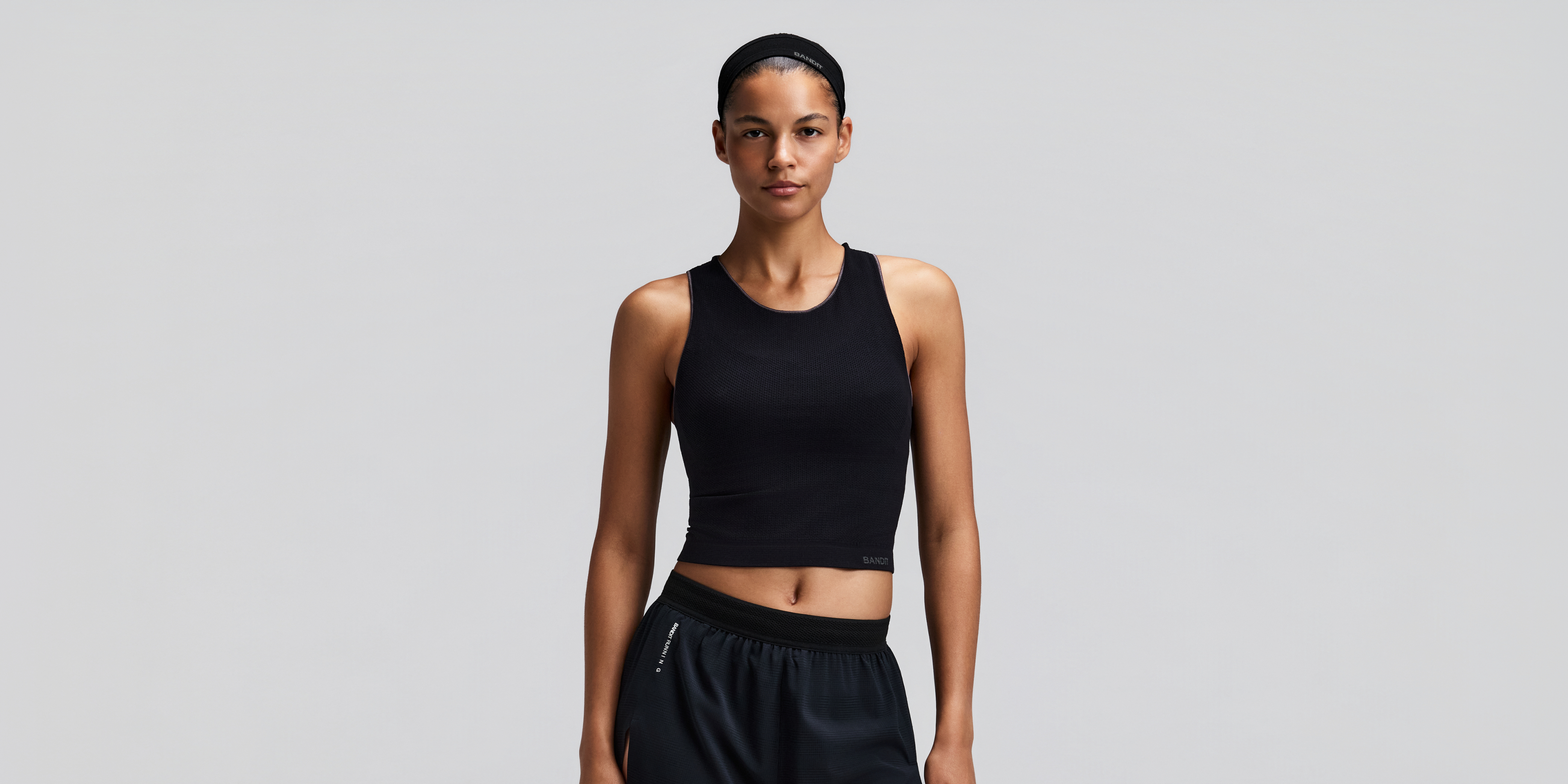 Women's StretchKnit™ Pop Stitch™ Run Tank - Black