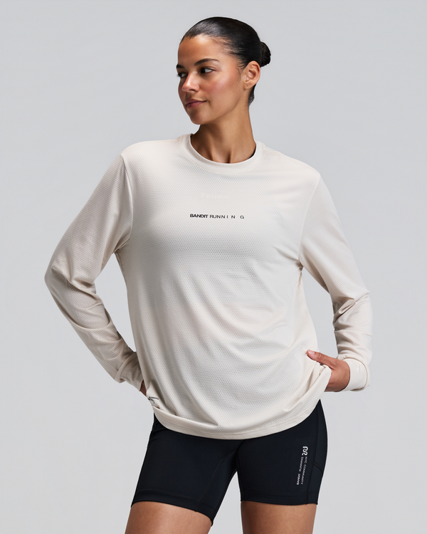 Unisex Micromesh™ Long Sleeve Performance Tee - Champagne