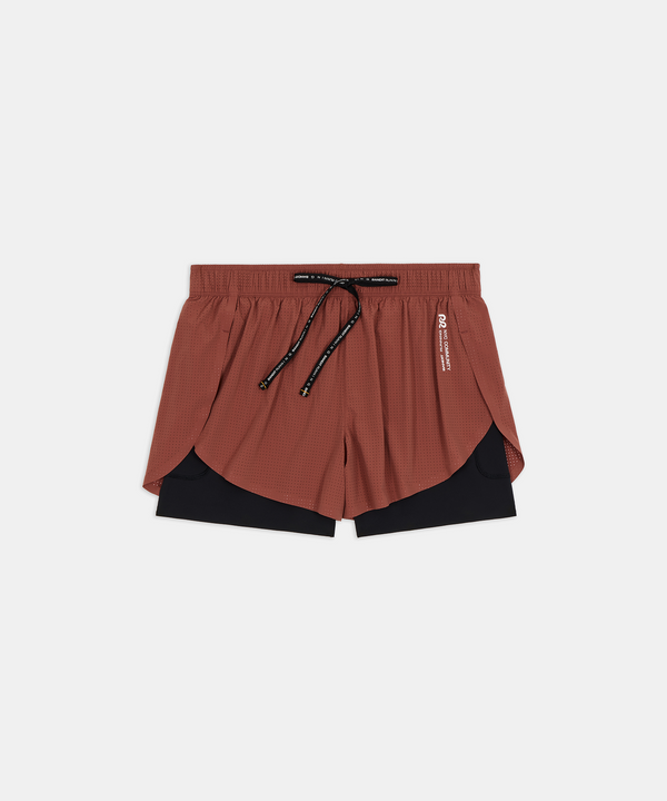 Women's Vento™ 2-in-1 Run Short - Mahogany / Black