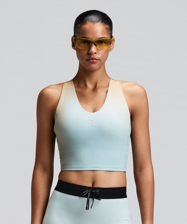 Women's Vanisher™ V-Neck Race Crop - Lagoon Multi