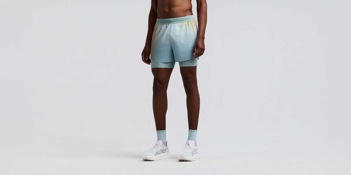 Men's CoolGrid™ 2-in-1 Run Short - Lagoon Multi