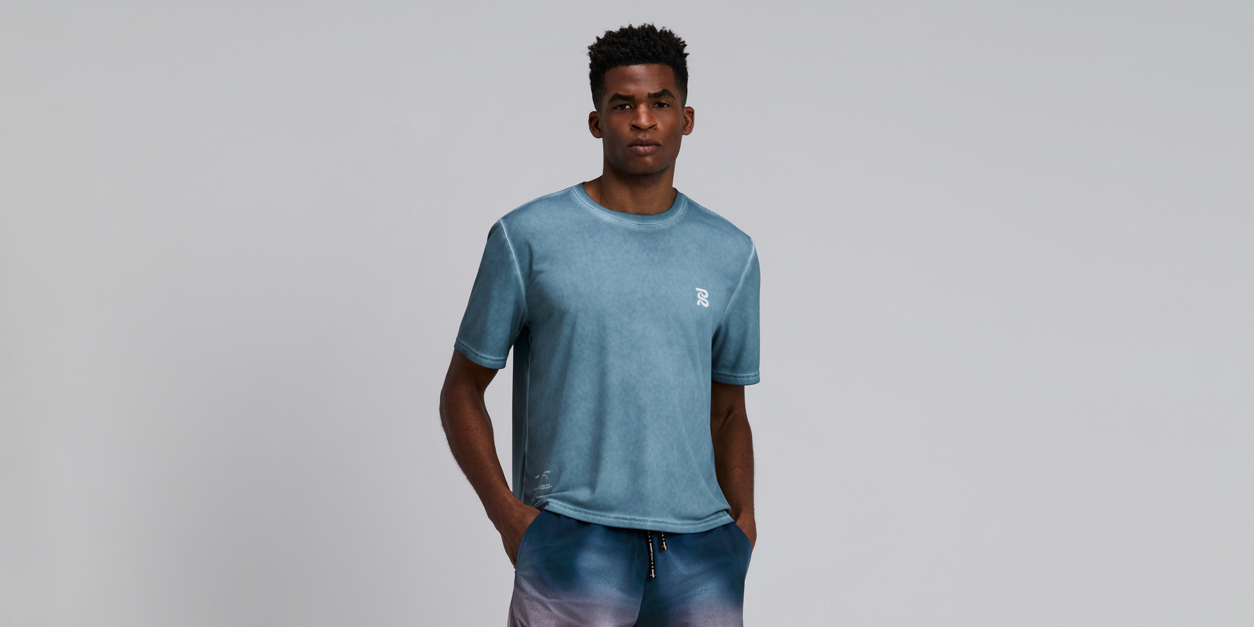 Men's FrioSoft™ Performance Box Tee - Tranquil Blue SaltFade™