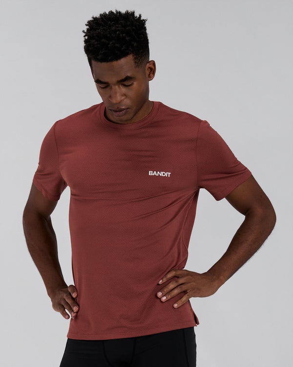Men's Micromesh™ Run Tee - Mahogany