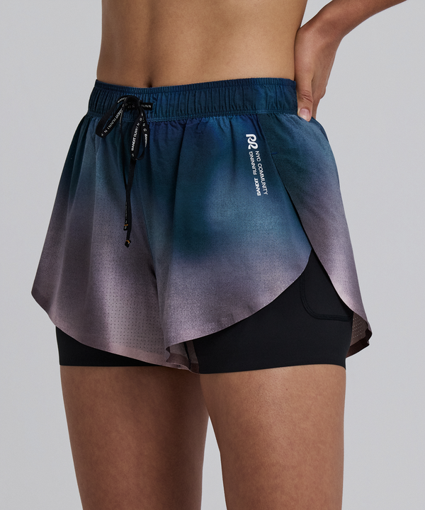Women's Vento™ 2-in-1 Run Short - Flow State Aegean Multi