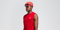 Thumbnail of Nylon Run Hat with Sunglasses Holder - Oxide Red / Signal Red