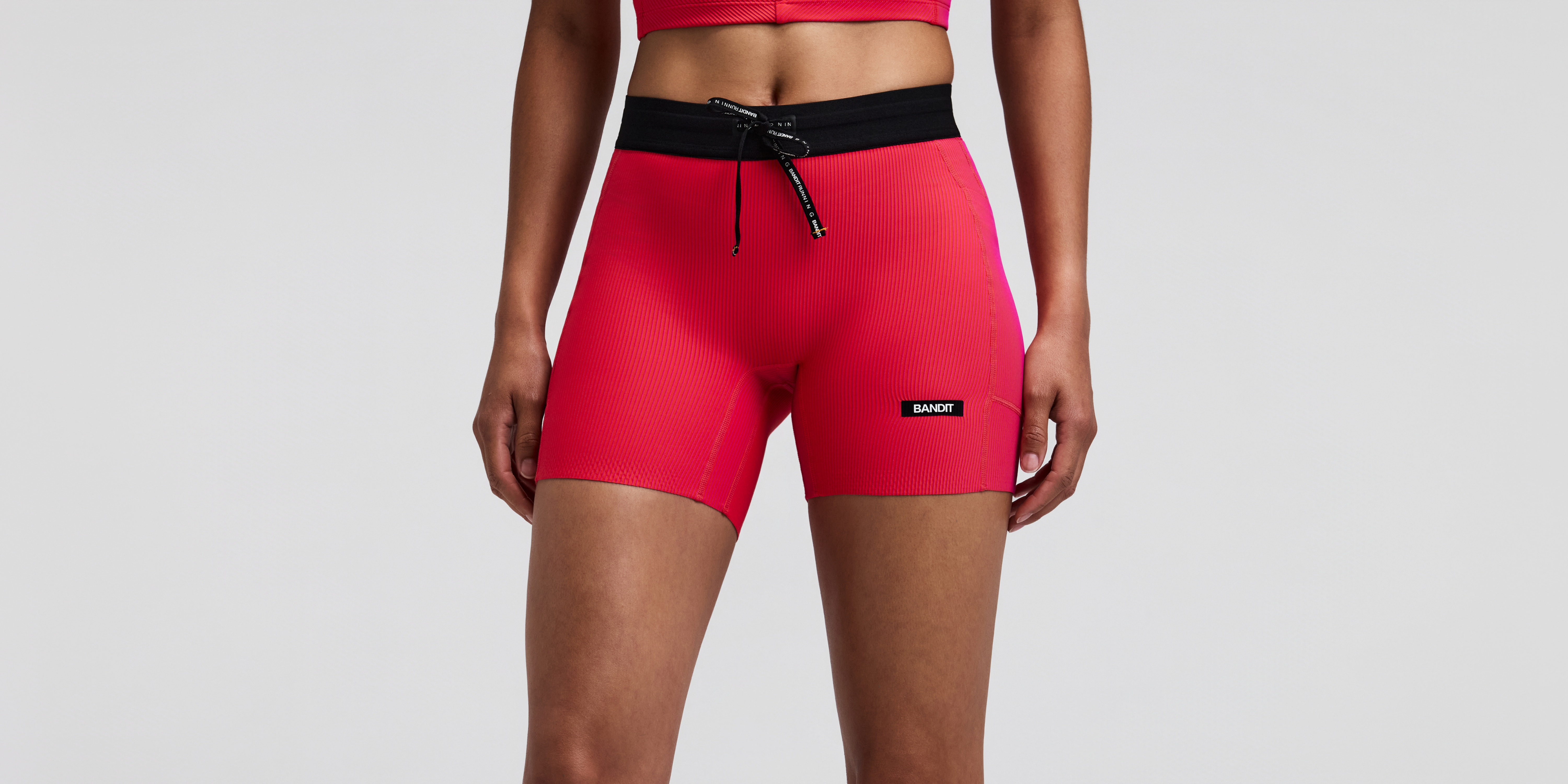 Women's Striped Cadence™ 5" Compression Shorts - Poppy / Azalea