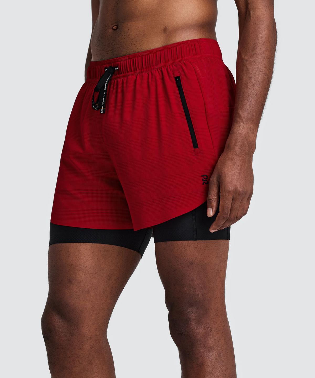 Men's CoolGrid™ 2-in-1 Run Shorts - Oxide Red