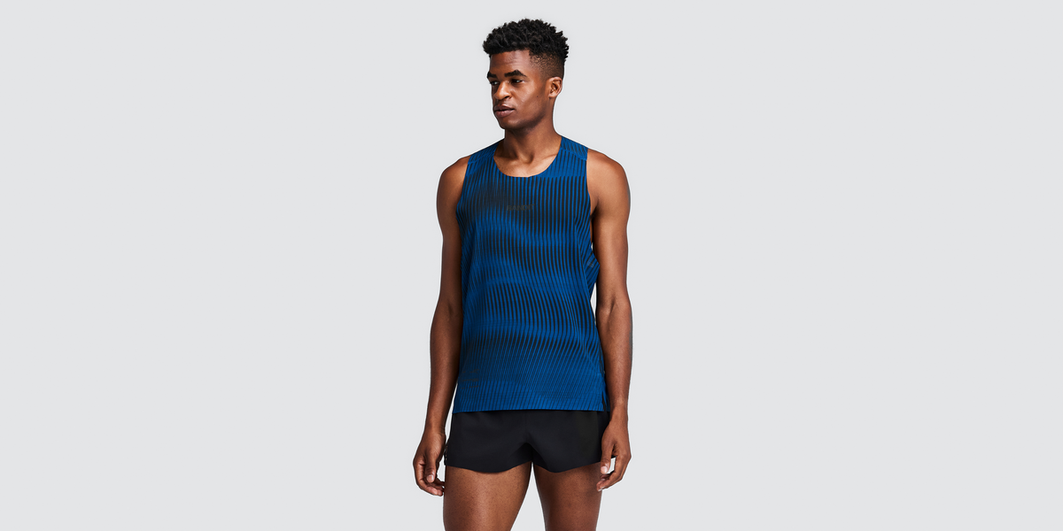 Men's CoolGrid™ Distance Singlet with Flopack™ - Bauhaus Blue