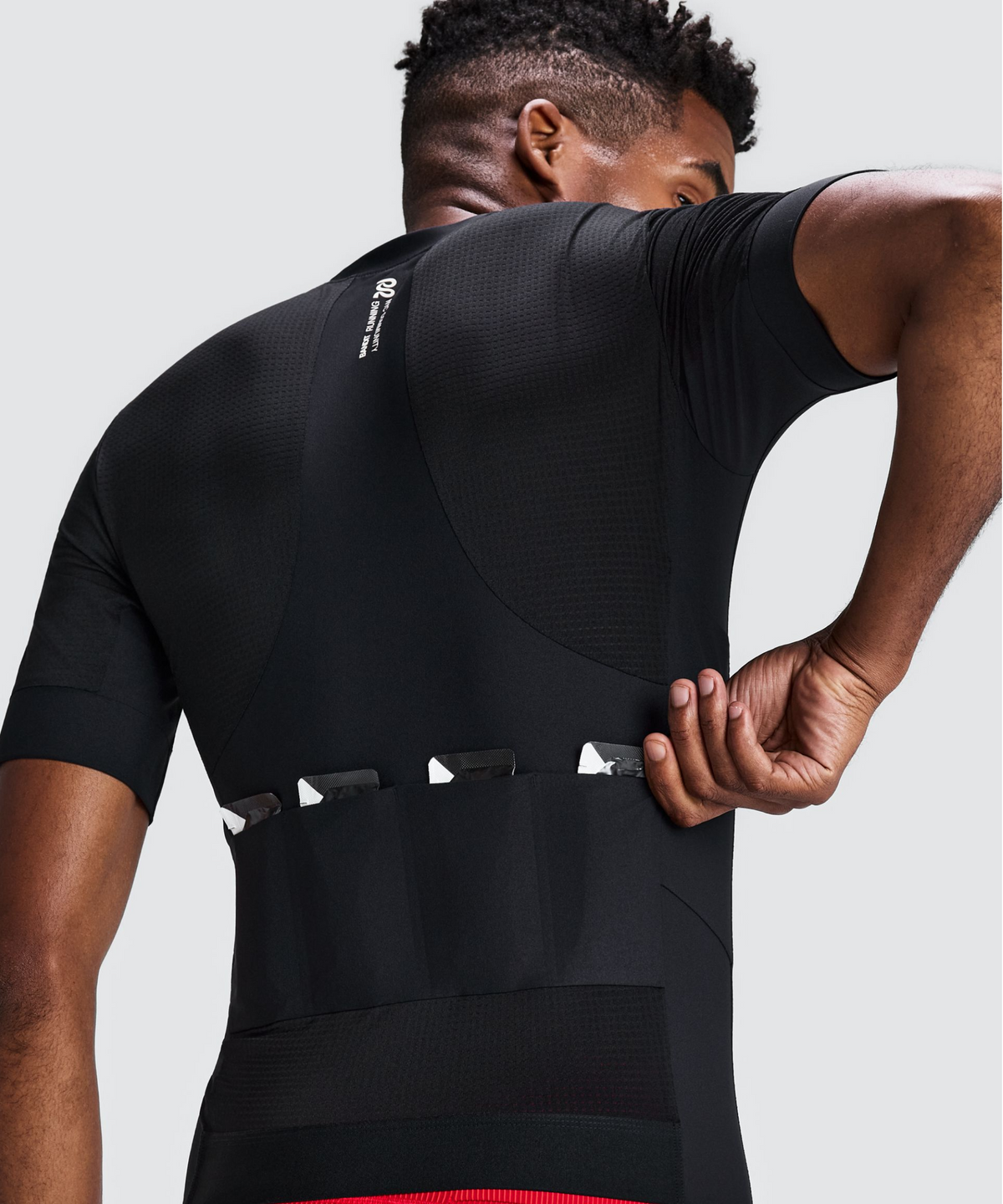 Men's GeoMesh™ 2-Way Zip Race Top - Black