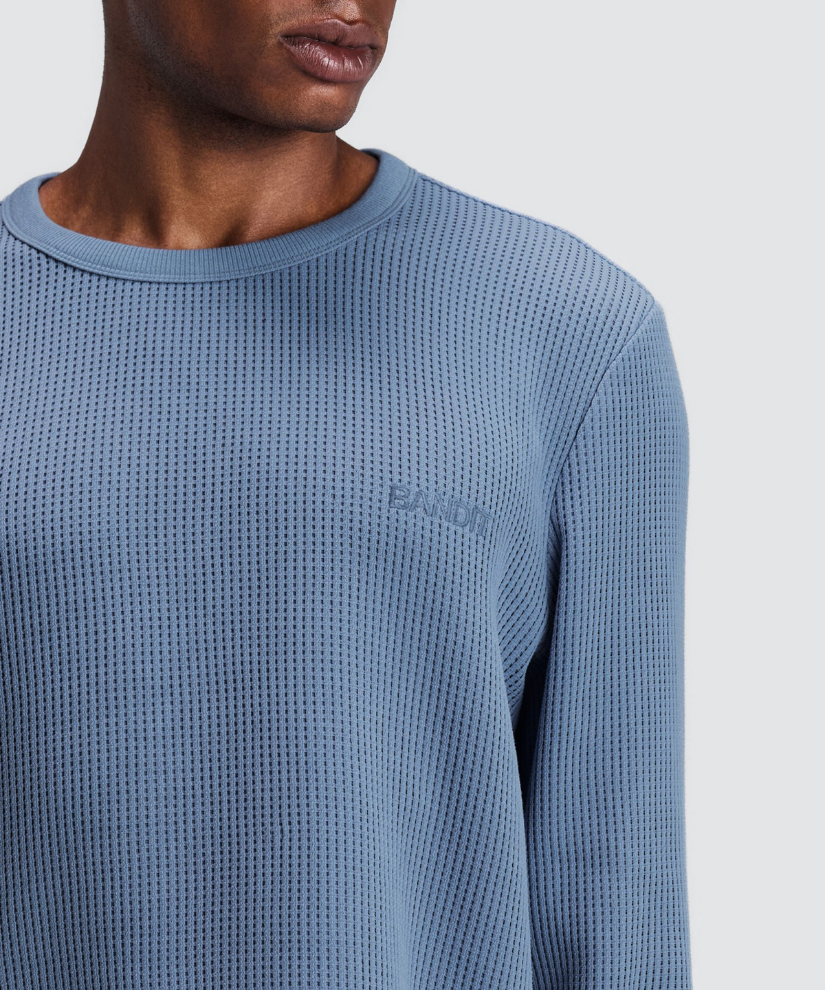 Men's Polartec® Waffle Long Sleeve - Steel Horizon