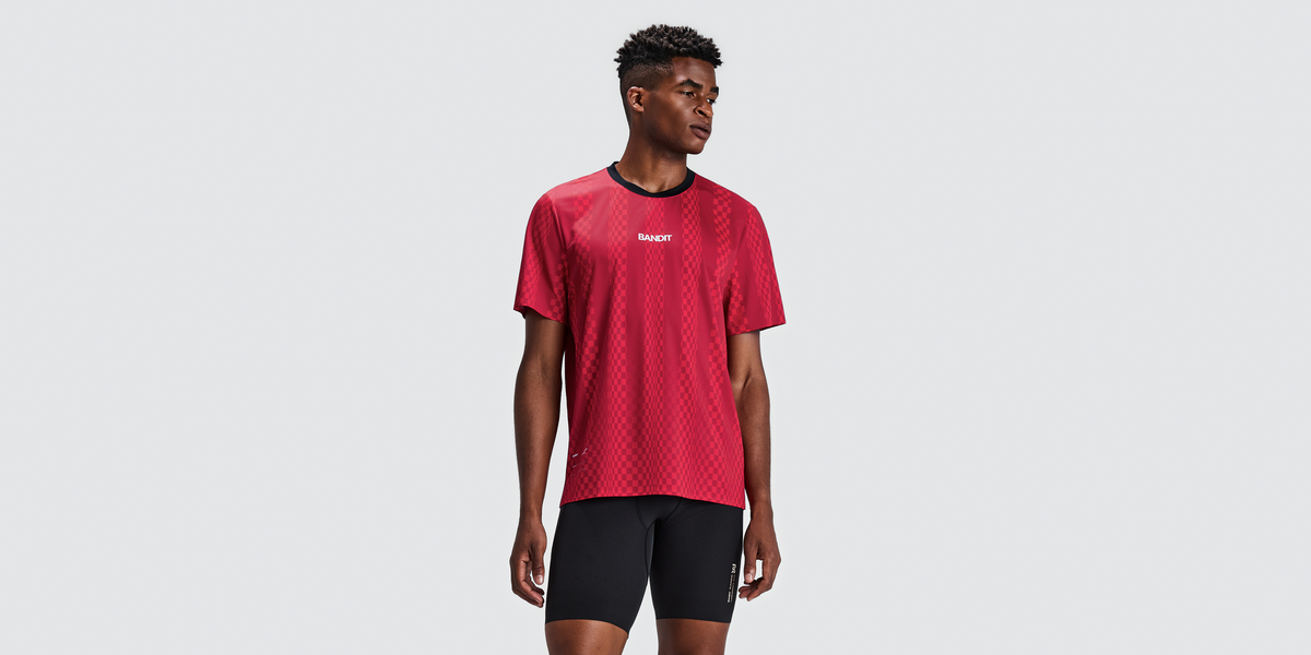 Men's Specter™ Performance Run Tee with Flopack™ - Oxide Red