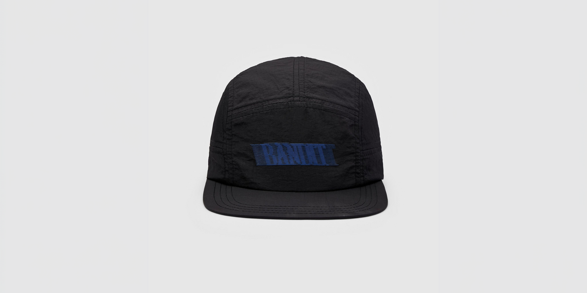 Nylon Run Hat - Black / Bauhaus Blue