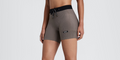 Thumbnail of Women's Striped Cadence™ 5" Compression Shorts - Concrete Taupe / Cocoa