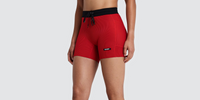 Thumbnail of Women's Striped Cadence™ 5" Compression Shorts - Oxide Red / Signal Red