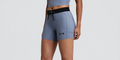 Thumbnail of Women's Striped Cadence™ 5" Compression Shorts - Pavilion Blue / Steel Horizon