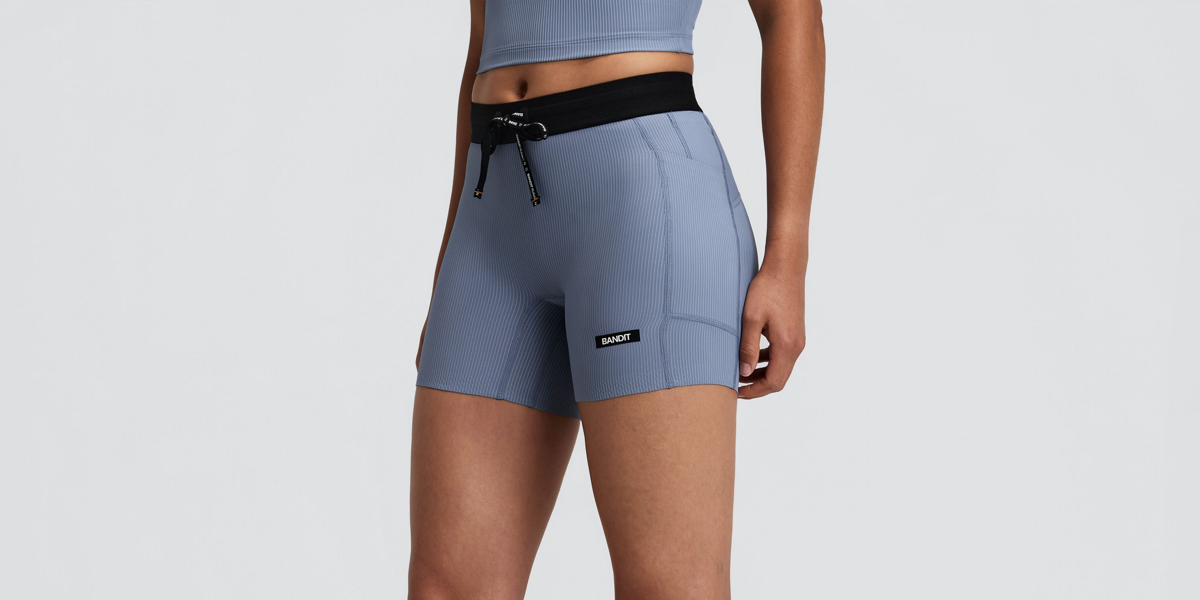 Women's Striped Cadence™ 5" Compression Shorts - Pavilion Blue / Steel Horizon