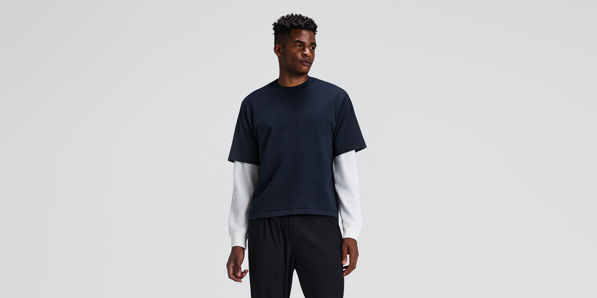 Unisex Heavyweight Cotton Box Tee - NY Navy