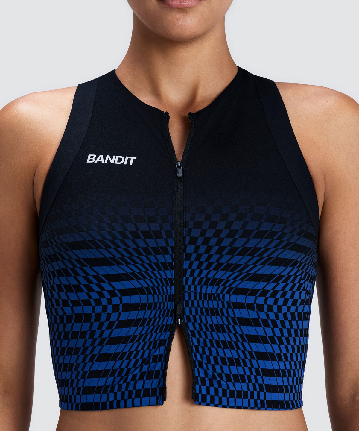 Women's Adapto™ 2-Way Zip Race Crop - Bauhaus Blue