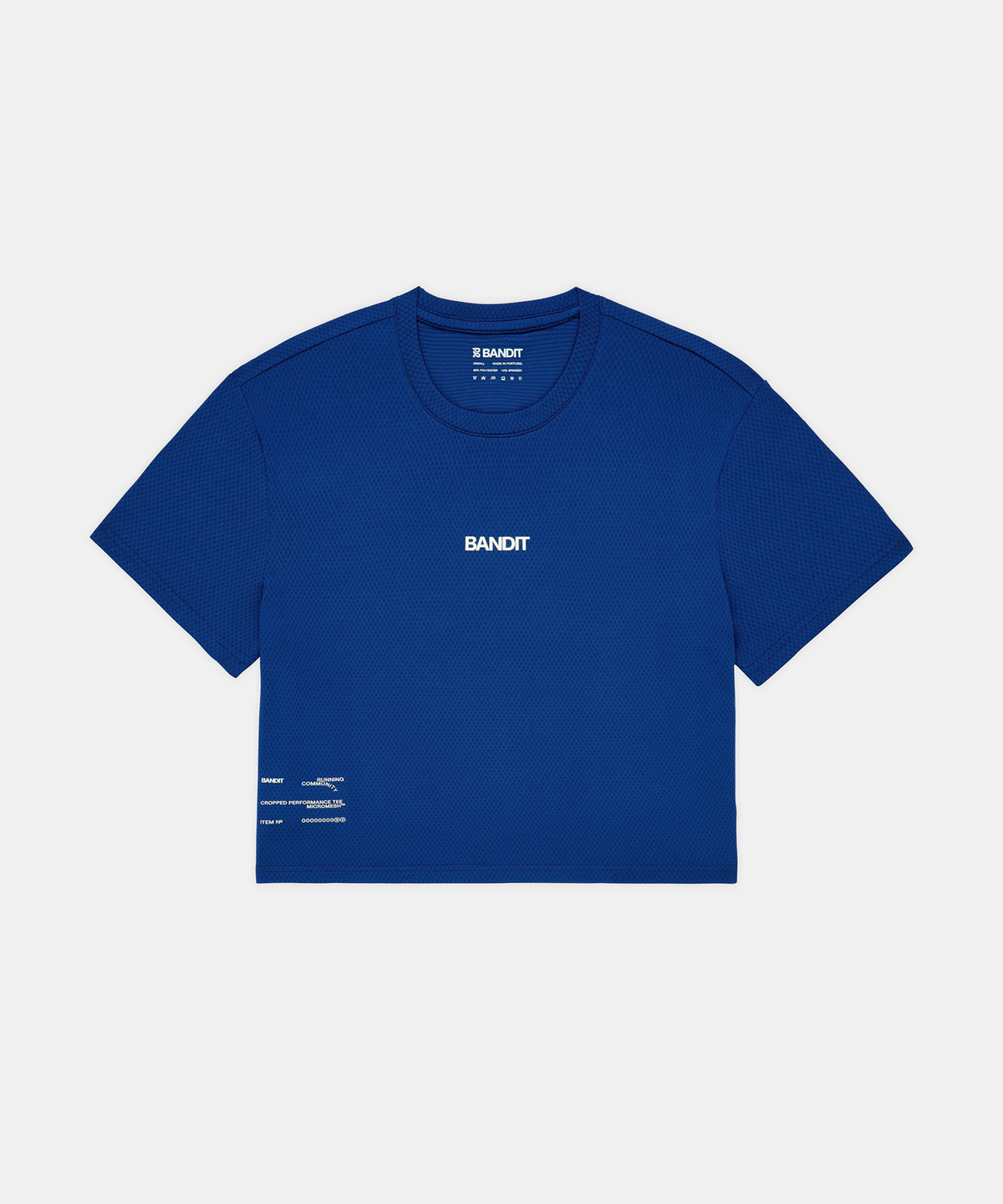 Women's Micromesh™ Cropped Run Tee - Bauhaus Blue