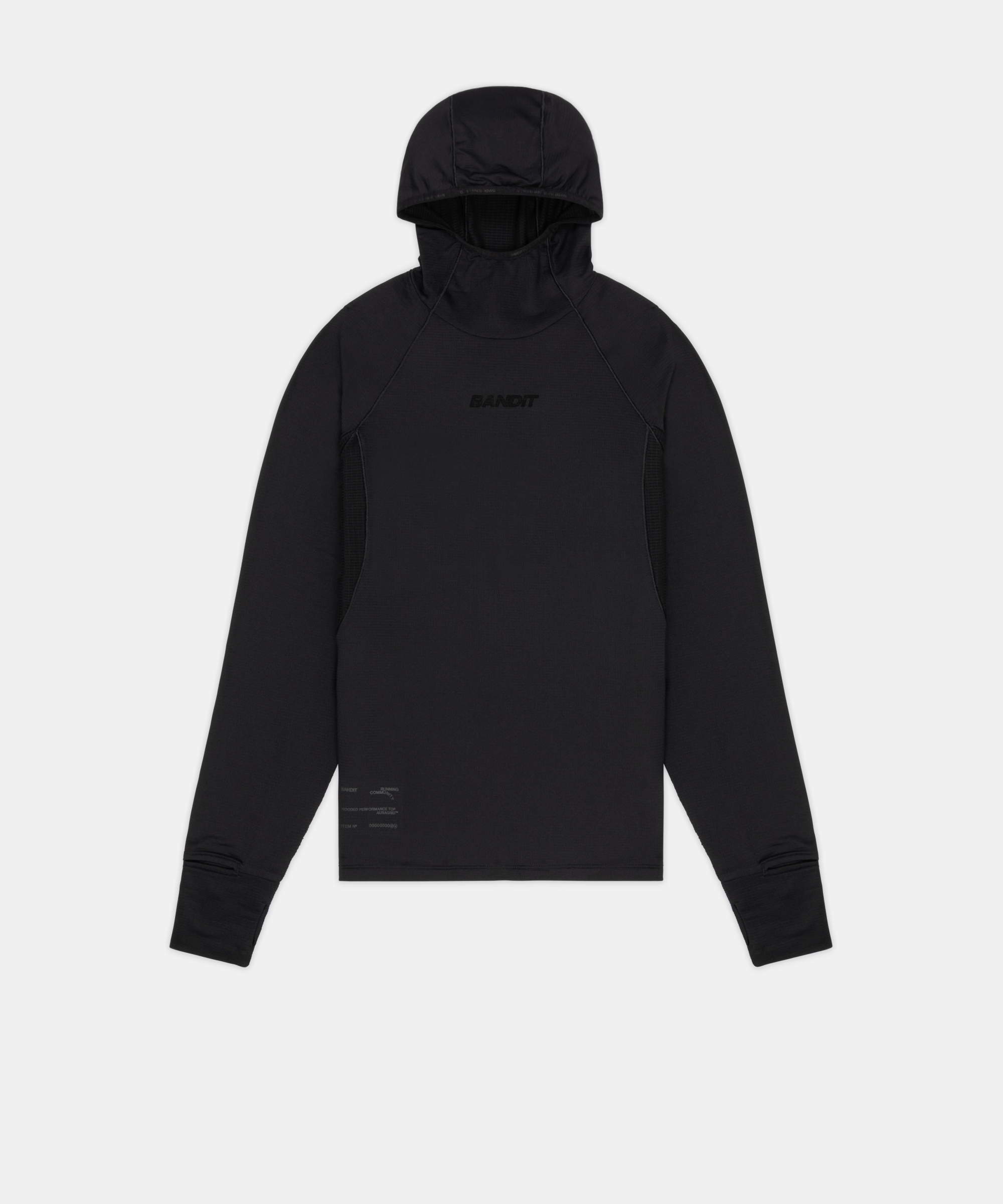 Men's AuraGrid™ Hooded Performance Top - Black