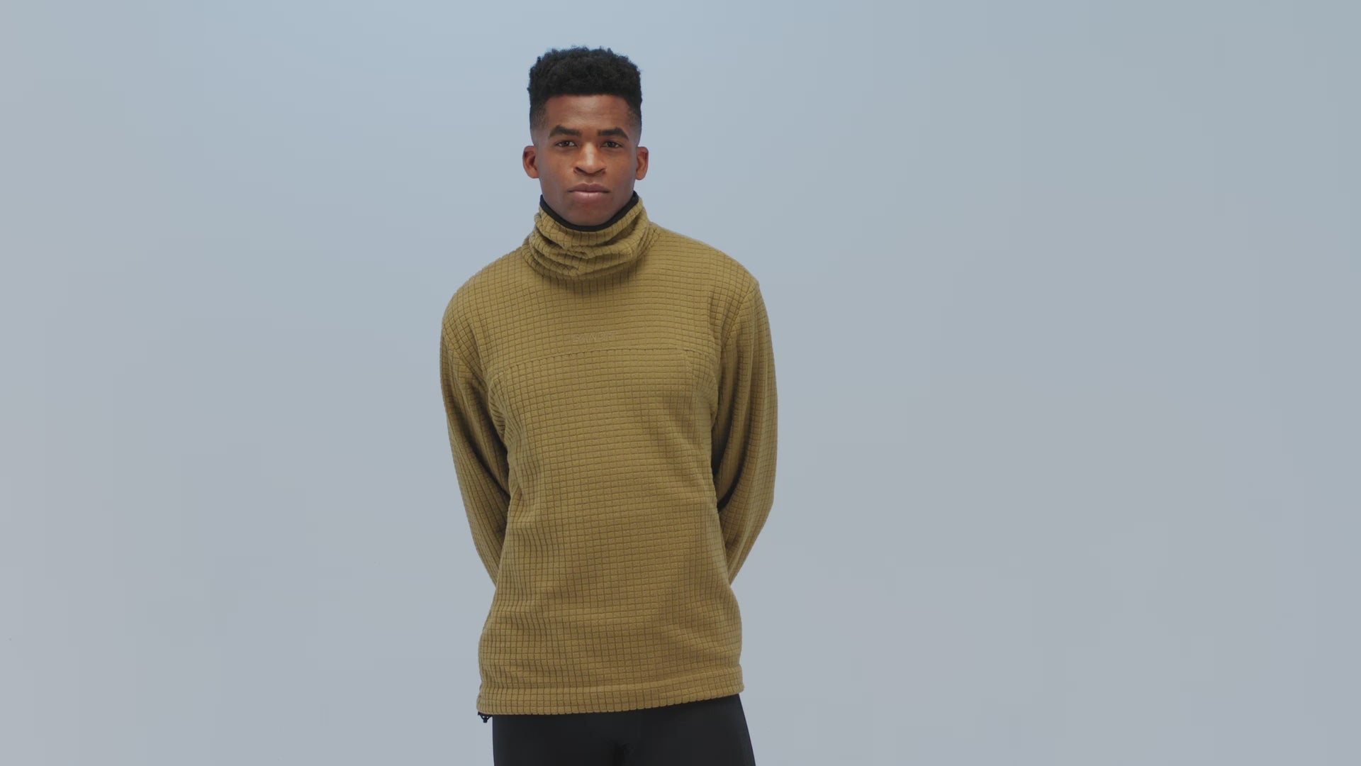 Men's MacroSoft Grid™ Funnelneck - Antique Brass