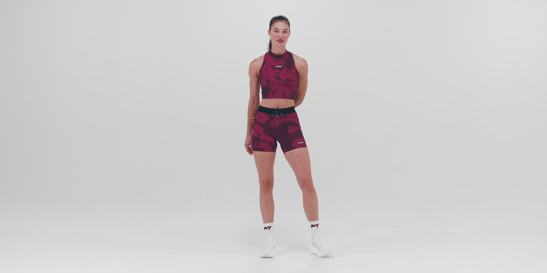 Cadence™ 5" Women's Compression Shorts - Fleura, Fig / Berry