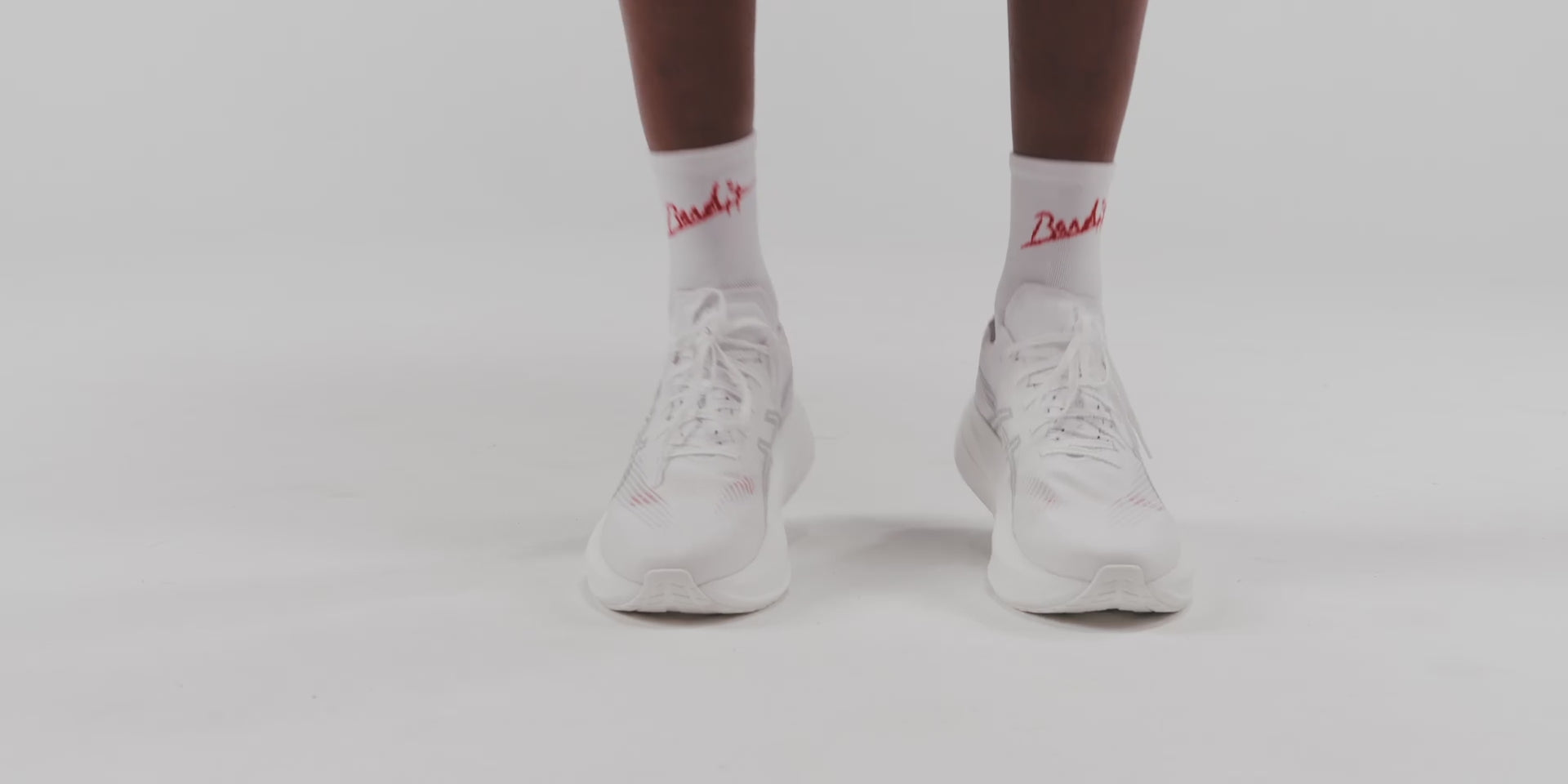 Lite Run™ "Signature" Socks - White / Intense Red (2 Pack)