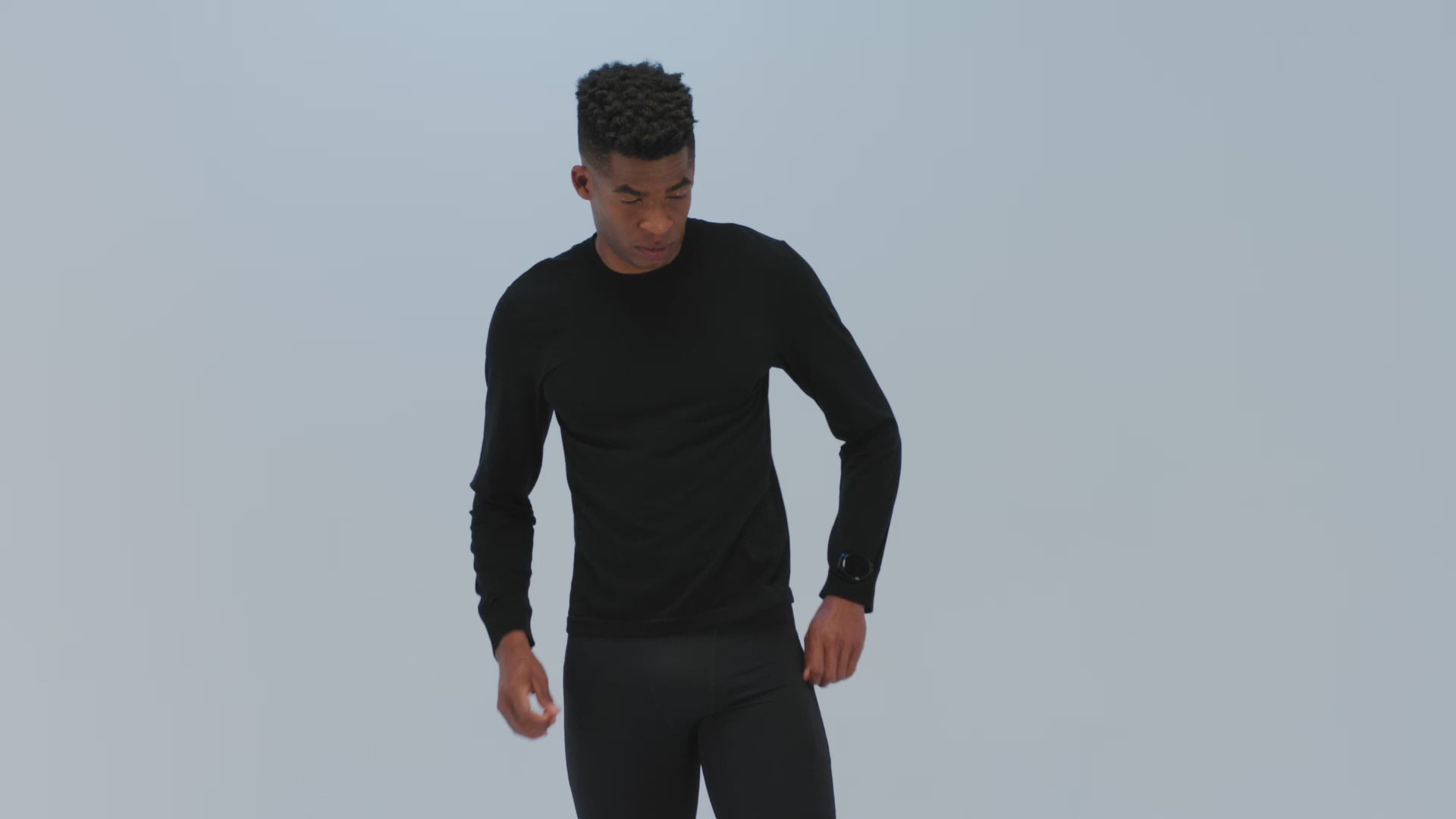Men's Wool Blend Seamless Long Sleeve - Black