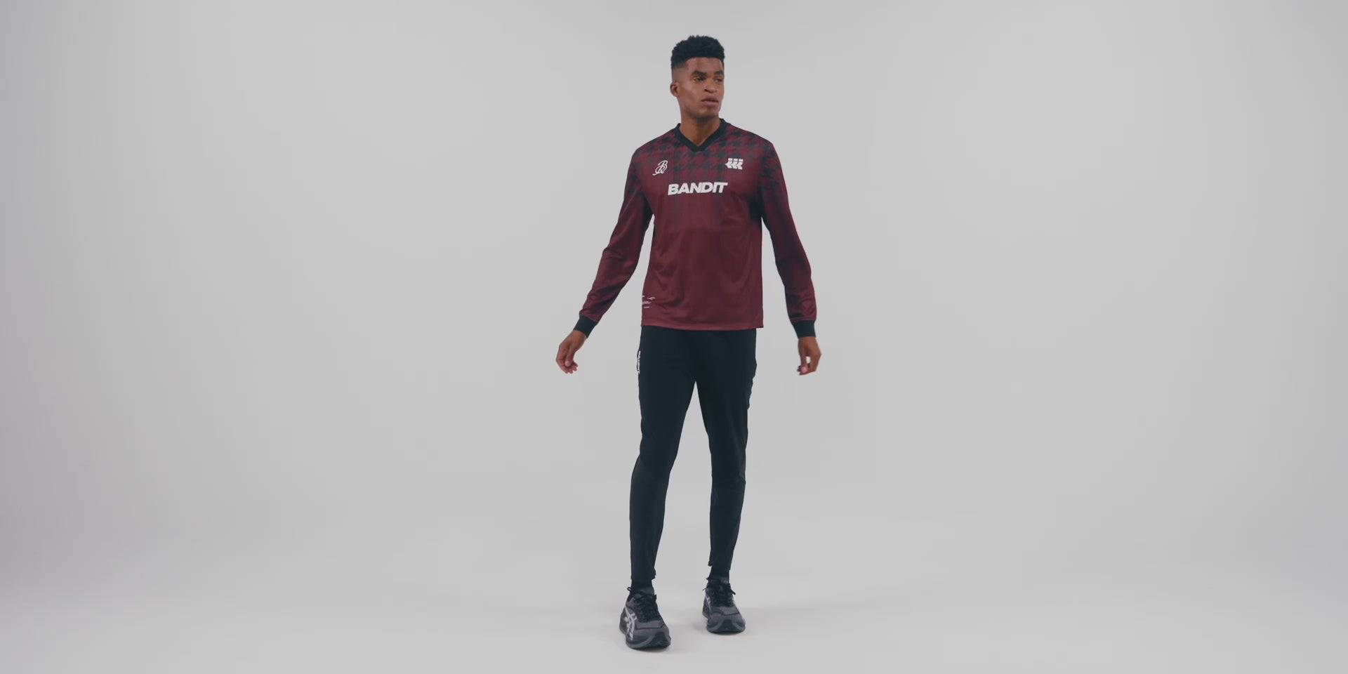 Jacquard Footy Long Sleeve - Fig Print