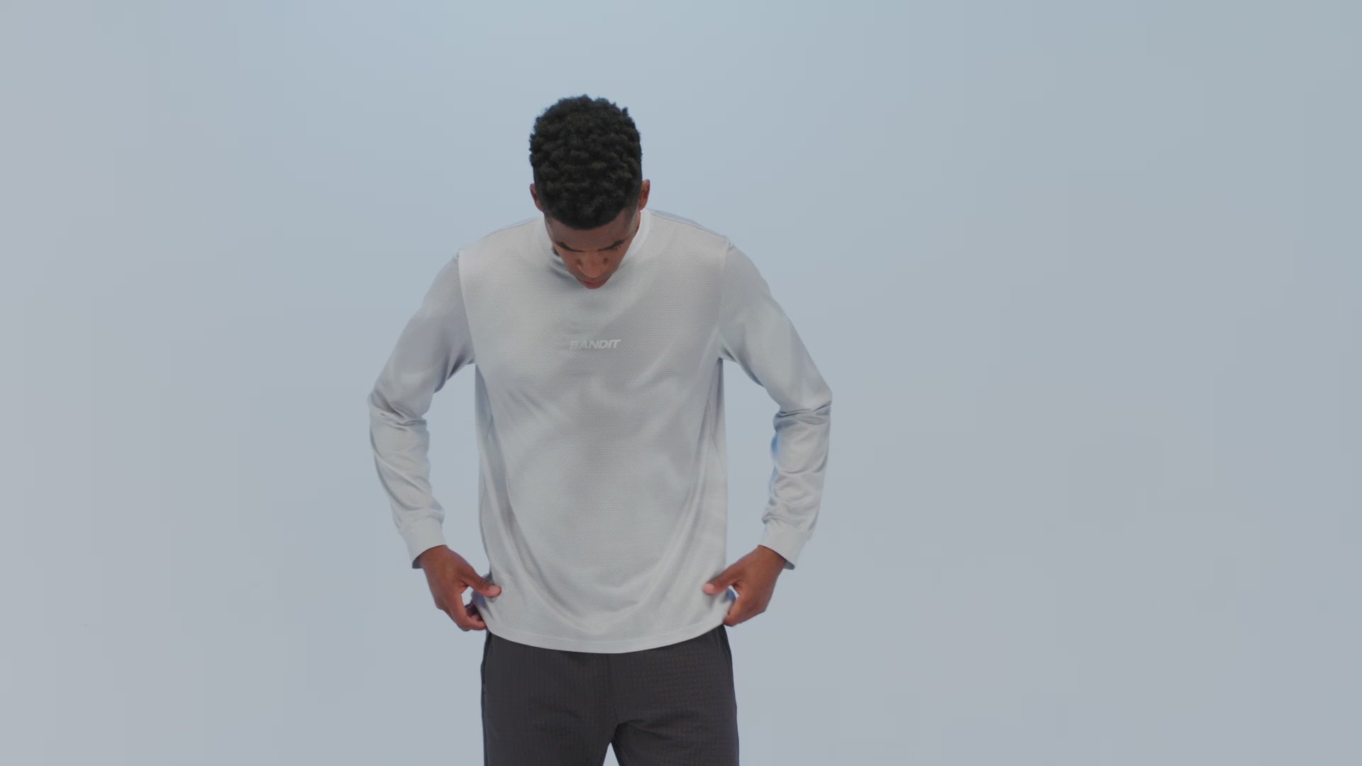 Men's Micromesh™ Long Sleeve Tee - Ash Gradient