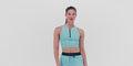 Thumbnail of Gridlock™ Zip Front Race Crop - Vintage Blue