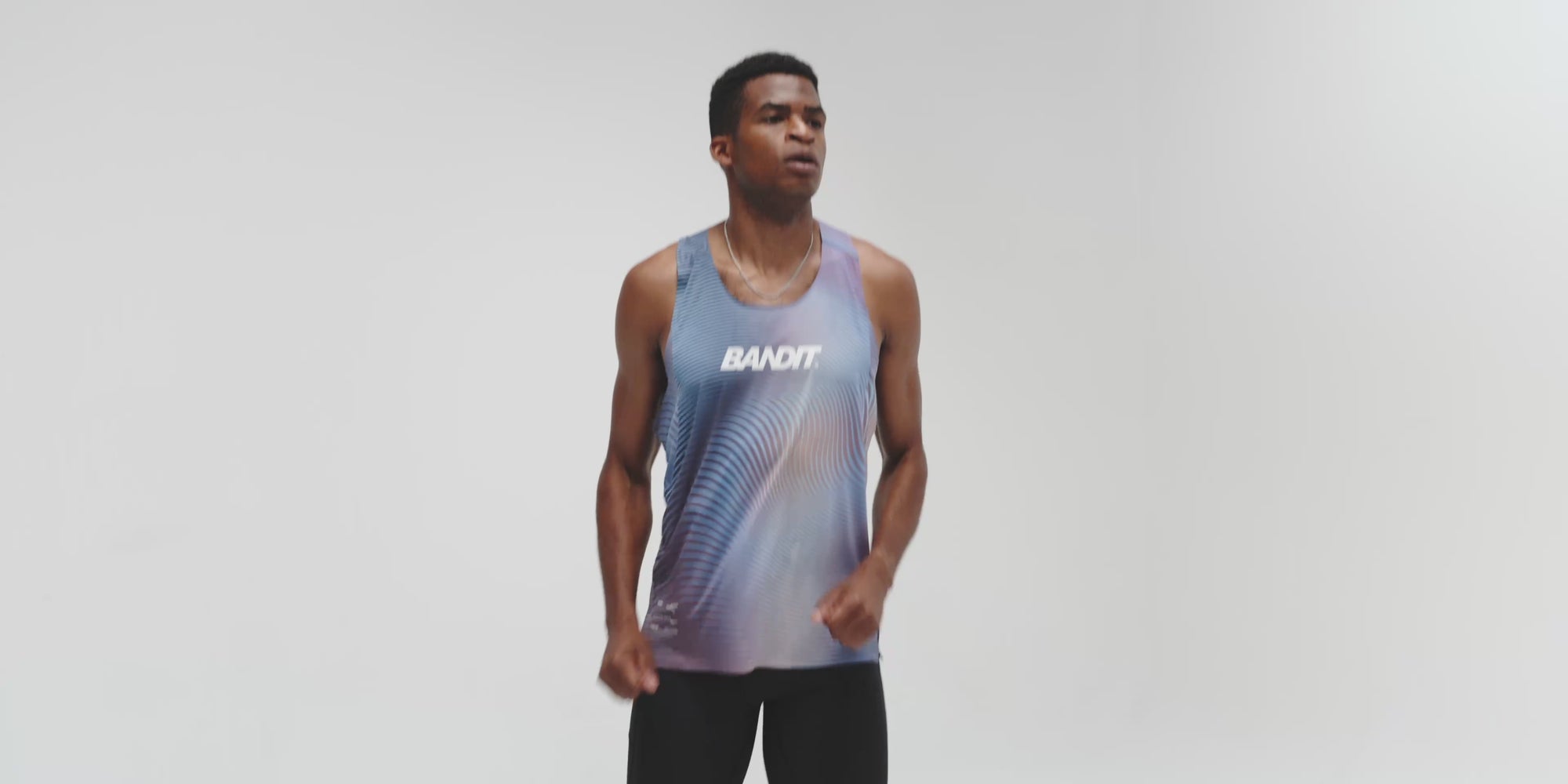 Drift™ Mirage Racing Singlet - Deep Peri Blue with Rust Gradient