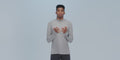 Thumbnail of Men's AuraGrid™ Mockneck Long Sleeve - Zinc