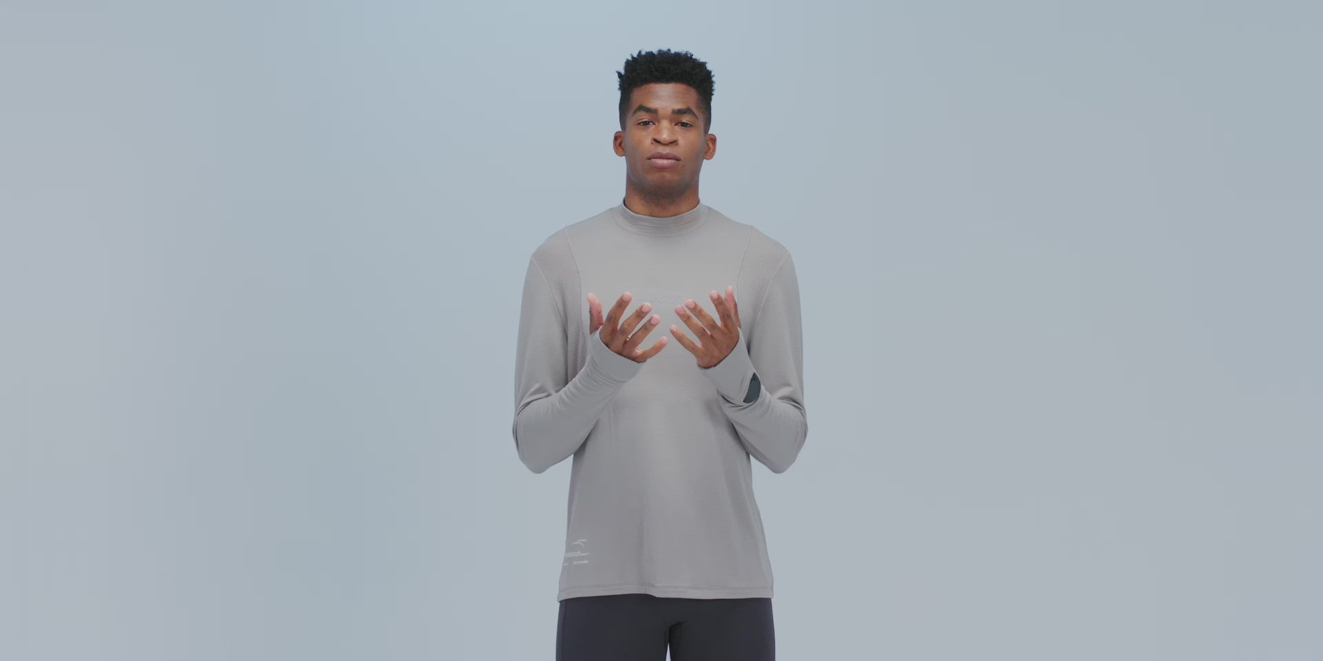 Thumbnail of Men's AuraGrid™ Mockneck Long Sleeve - Zinc