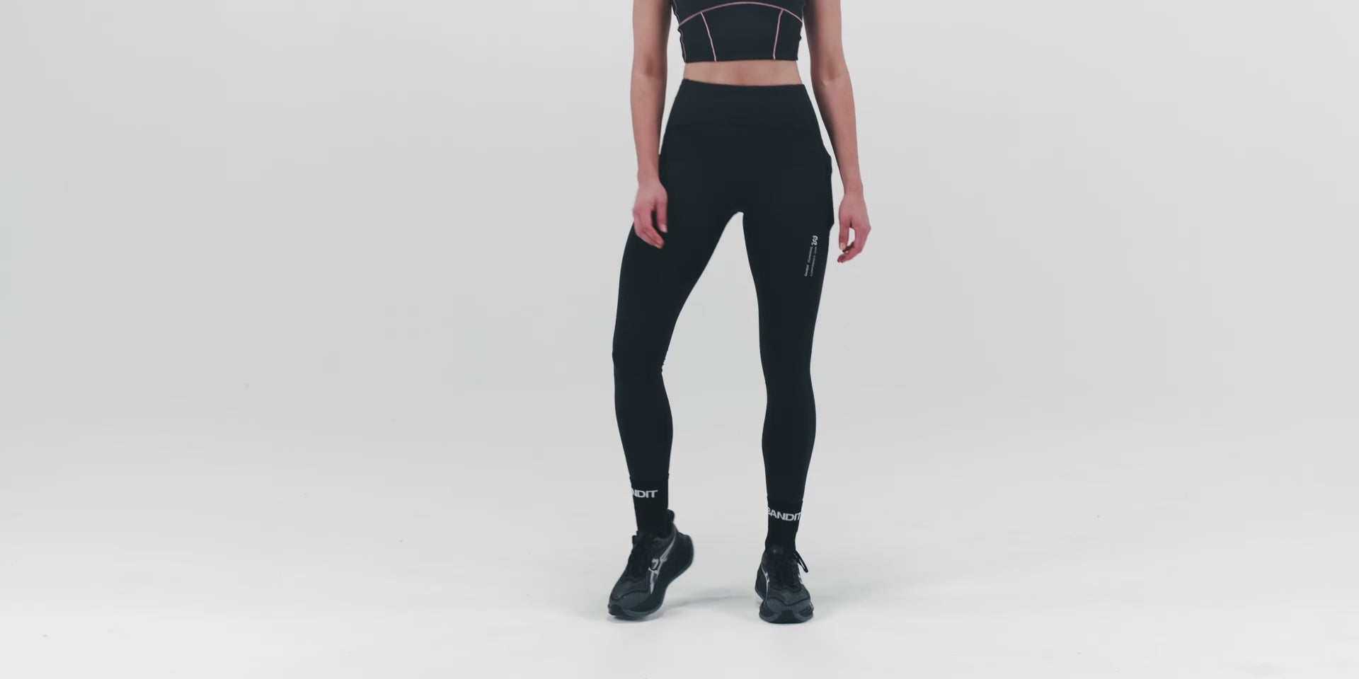 Stamina™ Pop Stitch™ High Waist Leggings - Black