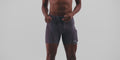 Thumbnail of Striped Cadence™ 7 Pocket Quarter Tights - Fig / Vintage Blue