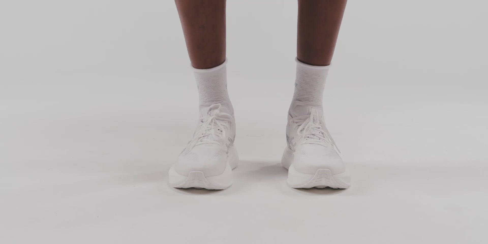 Grid Knit™ Run Socks - White / Vintage Blue (2 Pack)