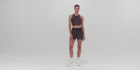 Thumbnail of Striped Cadence™ 5" Compression - Black / Mauve