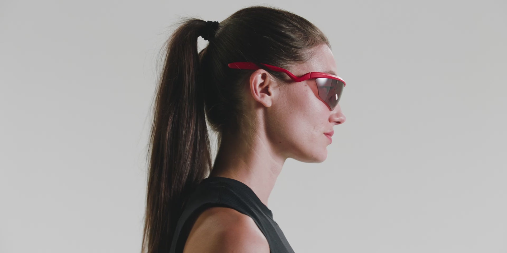 Research Studio Sunglasses - UNCUT - Intense Red with Alpine Silver Rose