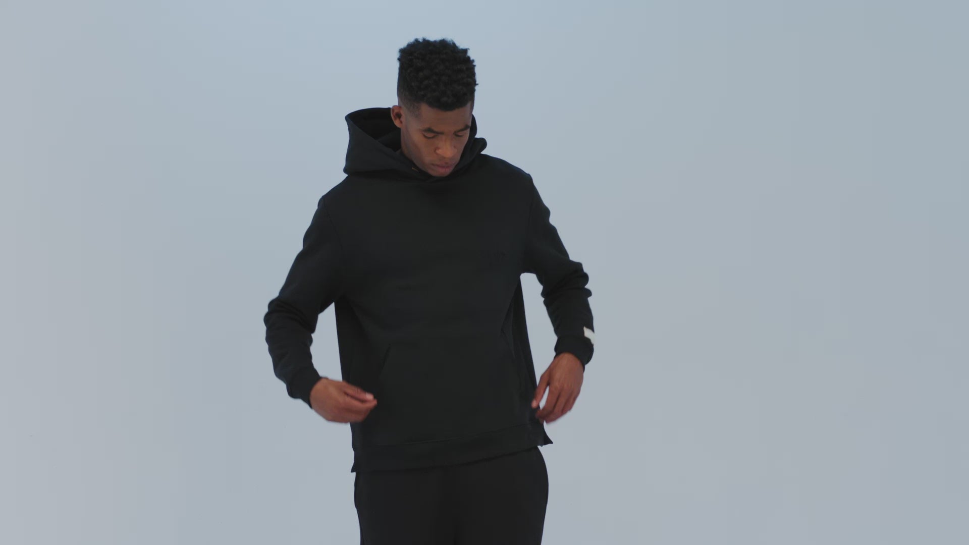 Melted Bandit Embroidered Hoodie - Black