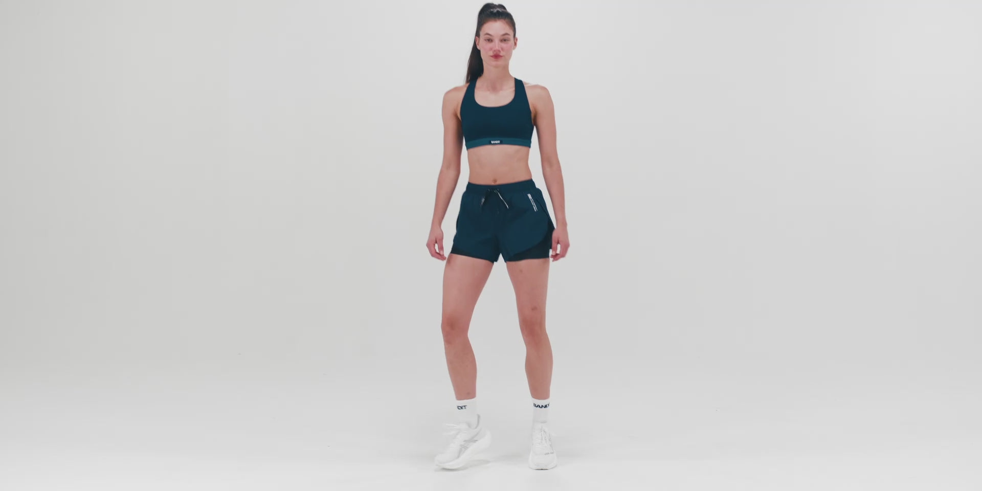 Gridlock™ Scoop Neck Run Bra - NY Navy