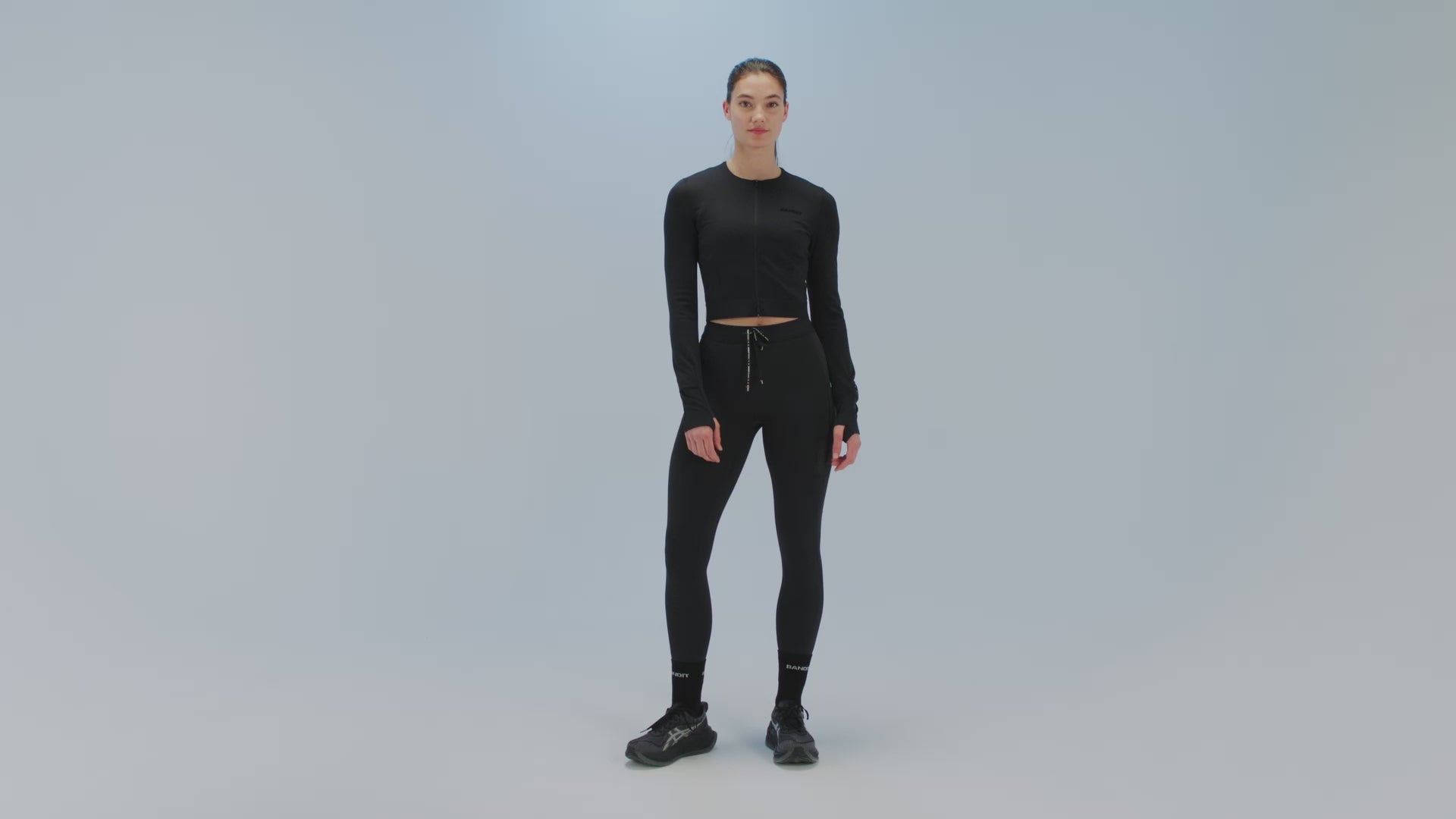 Women’s Long Sleeve Fuyu™ Race Crop - Black