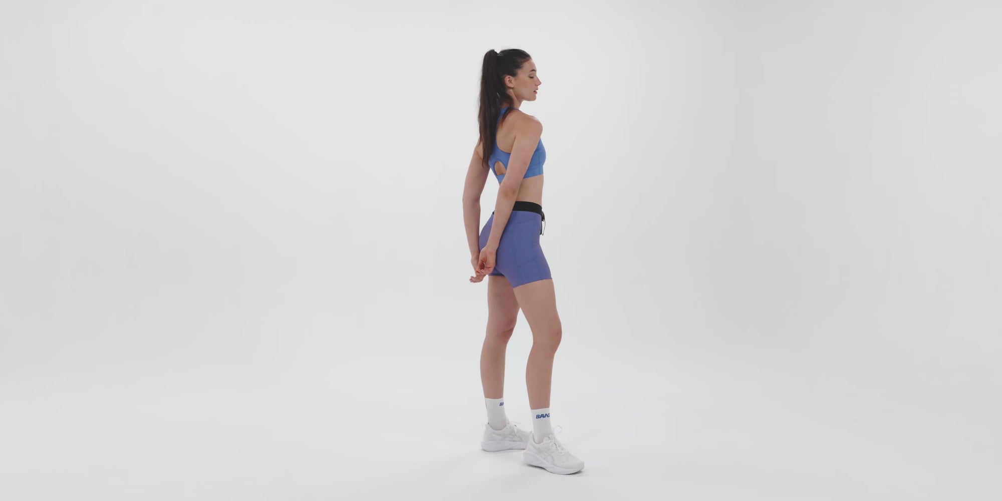 Striped Cadence™ 5" Compression - Deep Peri Blue with Rust