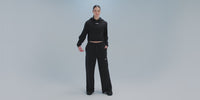 Thumbnail of Women's Stitch Logo Cropped Hoodie - Black